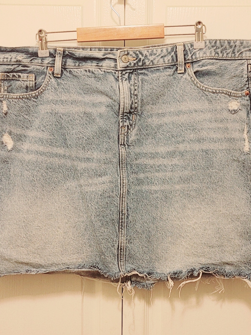 Old Navy Distressed Denim Mini Skirt